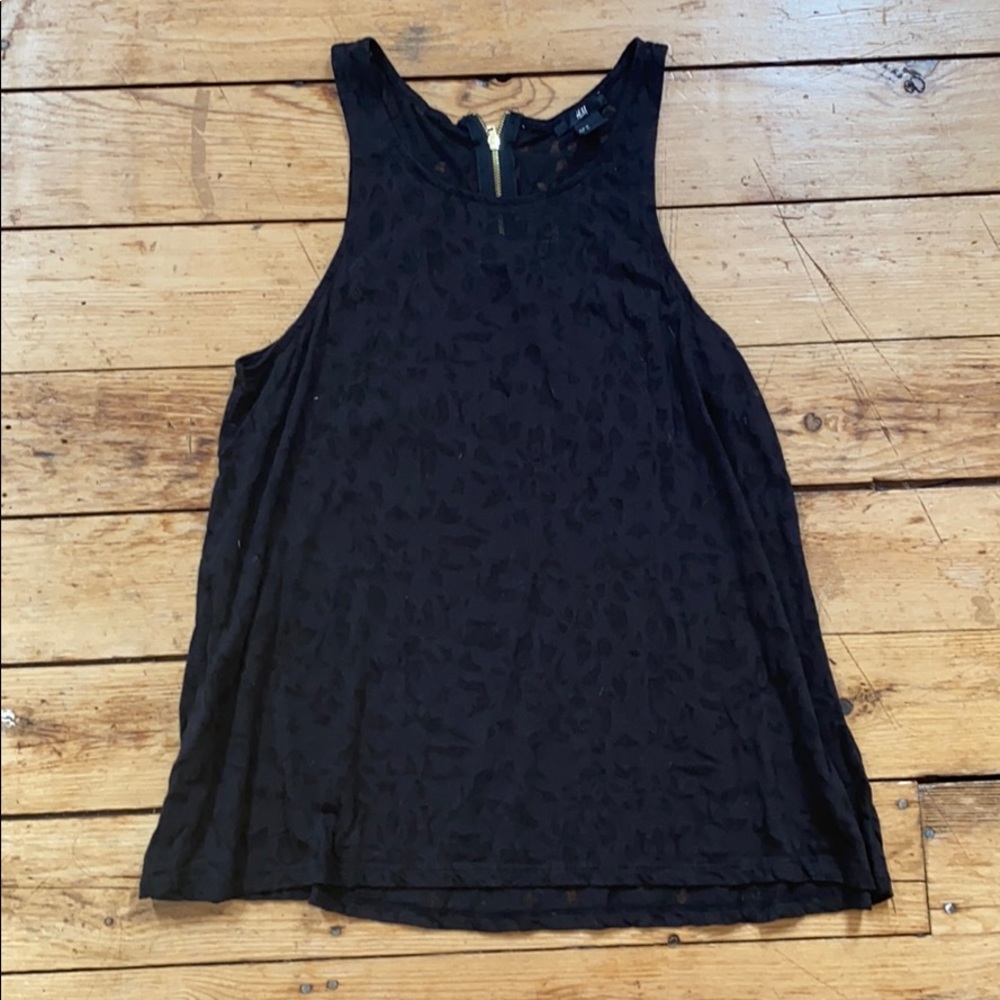 Black/sheer tank